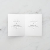 Elegantes Skript saubere minimalistische Hochzeit. Karte (Innenseite)