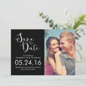 Elegantes Skript Save the Date (Stehend Vorderseite)