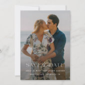 Elegantes Skript-Save the Date-Foto Save The Date (Vorderseite)