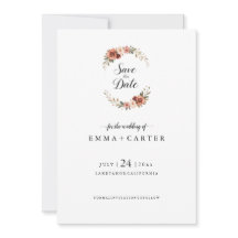 Elegantes Skript Save the Date mit Pastel-Rose