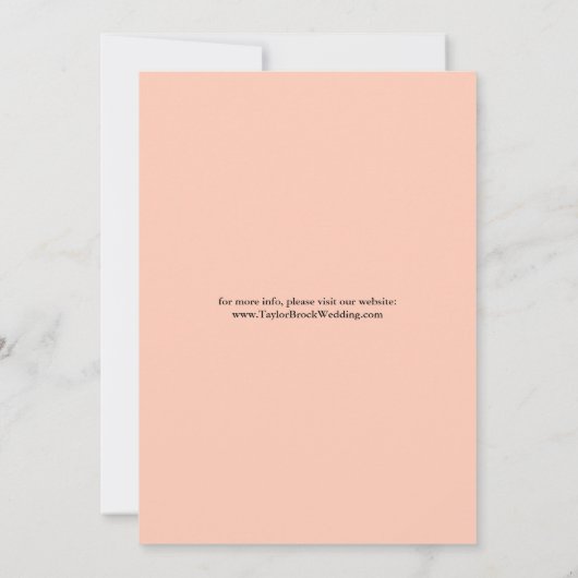 Elegantes Skript Save the Date mit Pastel Rose Bor (Rückseite)