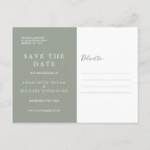 Elegantes Skript Save the Date Postkarte (Rückseite)
