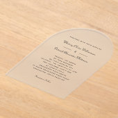 Elegantes Skript Schwarz-weiß Formal Classic Hochz Acryleinladungen (Ablage )