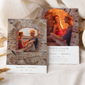 Elegantes Skript Schwarz-weißes Foto Hochzeit Gere Save The Date