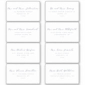 Elegantes Skript Serif Text 8 Hochzeitadressen-Lab Aufkleber (Vorderseite)