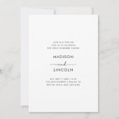 Elegantes Skript Sie sagte Yes Verlobung Lake Foto Einladung (Rückseite)