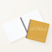 Elegantes Skript Sketchbook Personalisierter Name  Notizblock (Innenseite)