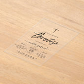 Elegantes Skript Spanische Einladung De Bautizo (Ablage )