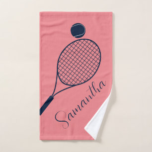 Elegantes Skript-Tennispieler personalisierter Swa Handtuch