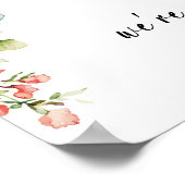 Elegantes Skript 'The Night Before' Hochzeit flora Poster (Ecke)