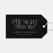 Elegantes Skript The Night Before Probe Dinner Geschenkanhänger (Vorderseite (Horizontal))