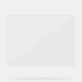 Elegantes Skript Unplugged Acrylschild (Vorderseite)