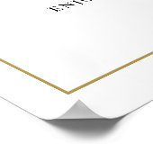 Elegantes Skript Unplugged Zeremony Sign Wedding Poster (Ecke)