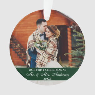 Elegantes Skript Unser erster Weihnachtsjäger Gr Ornament