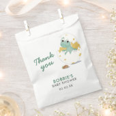 Elegantes Skript Vielen Dank Baby Dino Duwer Party Geschenktütchen (Ausgeschnitten)
