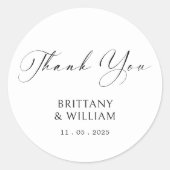 Elegantes Skript Vielen Dank, dass Sie Sticker hoc (Vorderseite)