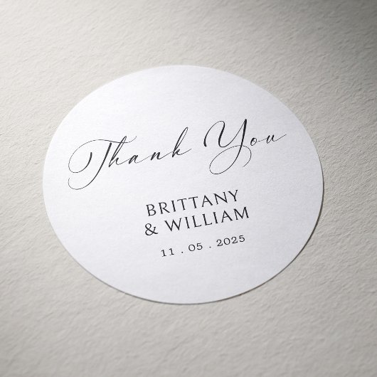 Elegantes Skript Vielen Dank, dass Sie Sticker hoc