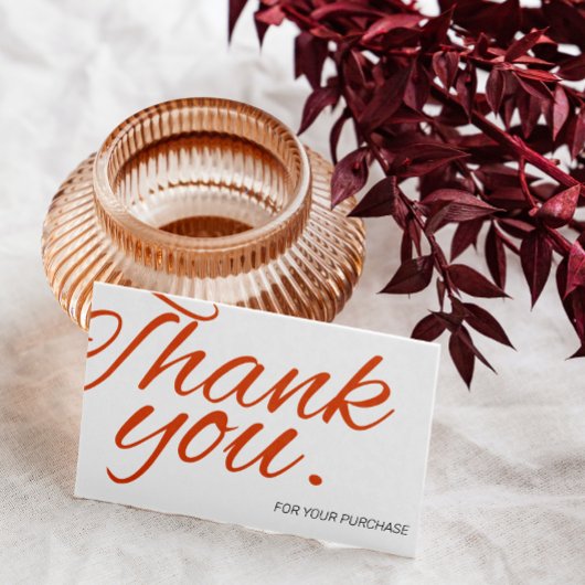 Elegantes Skript Vielen Dank für die Bestellung Sm Visitenkarte