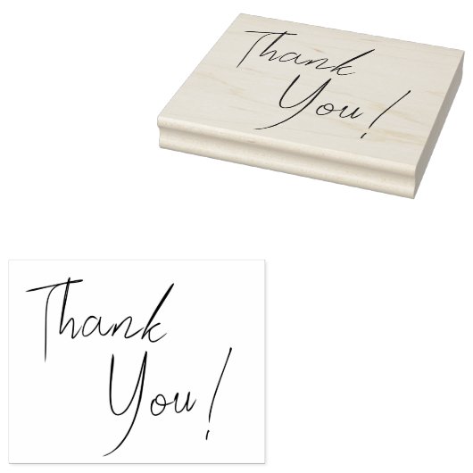 Elegantes Skript Vielen Dank Gummistempel (Stempel)