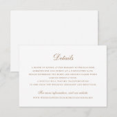 Elegantes Skript Vintages Olive Gold Hochzeiten De Einladung (Vorne/Hinten)