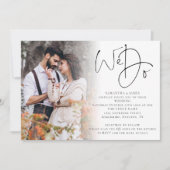 Elegantes Skript Wir machen Foto Overlay QR Code H Einladung (Vorderseite)