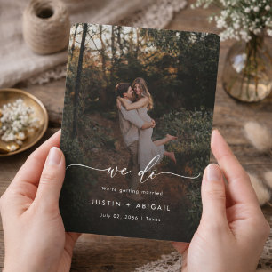 Elegantes Skript Wir machen Rustikale Boho-Foto-Ho Save The Date