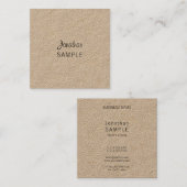 Elegantes Skript-wirkliches Quadratische Visitenkarte (Vorne/Hinten)