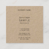 Elegantes Skript-wirkliches Quadratische Visitenkarte (Rückseite)