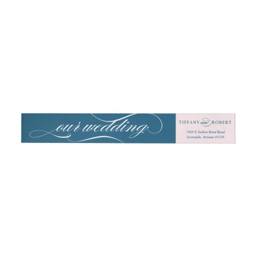 Elegantes Skript Wraparound Labels| Marine und Ros (Person)