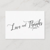 Elegantes Skript zu Geschenken für die Hochzeit Begleitkarte (Rückseite)