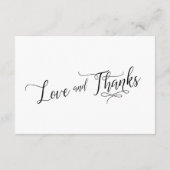 Elegantes Skript zu Geschenken für die Hochzeit Begleitkarte (Rückseite)