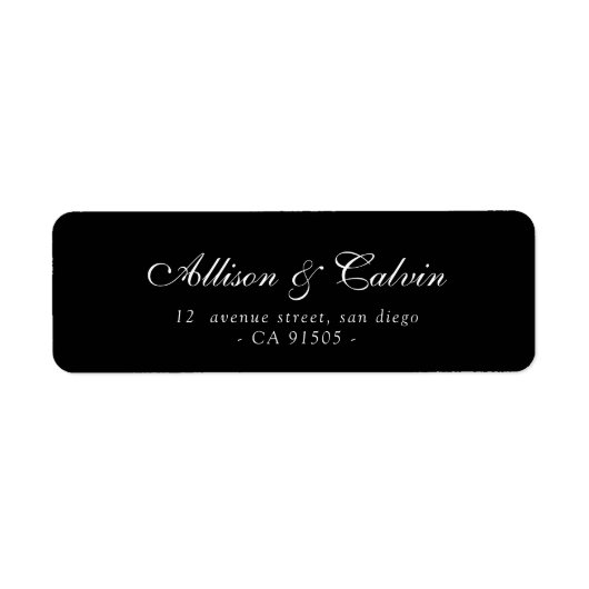 elegantes Skriptadressen-Etikett (Vorne)