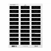 elegantes Skriptadressen-Etikett (Vorne)