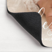 Elegantes Skriptbenutzerdefiniertes Foto Mousepad (Ecke)