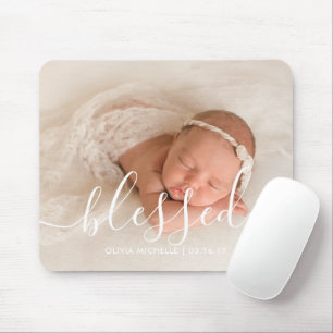 Elegantes Skriptbenutzerdefiniertes Foto Mousepad