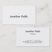 Elegantes Skriptdesign Minimalistisch Modernes Sch Visitenkarte (Vorne/Hinten)