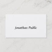 Elegantes Skriptdesign Minimalistisch Modernes Sch Visitenkarte (Vorderseite)