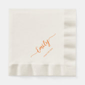 elegantes Skriptecru Serviette (Vorderseite)