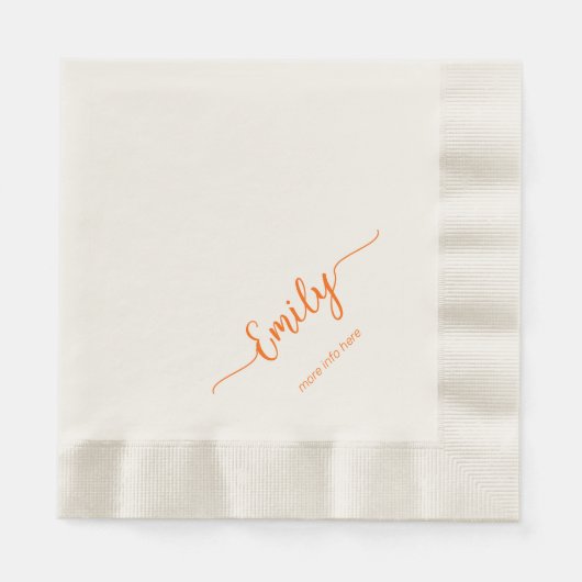 elegantes Skriptecru Serviette (Vorderseite)