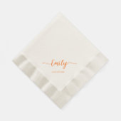 elegantes Skriptecru Serviette (Ecke)