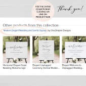 Elegantes Skriptfavors Hochzeitstisch Poster