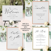Elegantes Skriptfavors Hochzeitstisch Poster