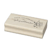 Elegantes Skriptfloral aus dem Bibliothekbuch Gummistempel (Stempel)