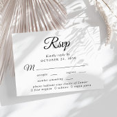 Elegantes Skriptmenü Auswahl Hochzeit RSVP