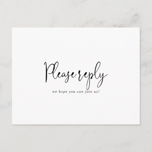 Elegantes Skriptmenü Auswahl UAwg Postkarte (Vorderseite)