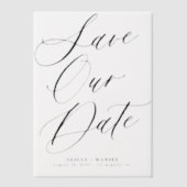 Elegantes Skriptüberlagern Hochzeit speichern Sie Pergament Einladungen (Vorderseite)