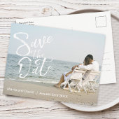 Elegantes SkriptWedding Save the Date Ankündigungspostkarte