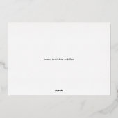 Elegantes SkriptWedding Save the Date Custom Foto Folieneinladung (Rückseite)