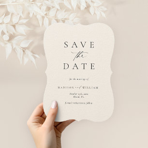 Elegantes SkriptWedding Save the Date Einladung