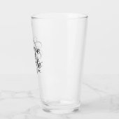 Elegantes SkriptWedding Save the Date Glas (Links)